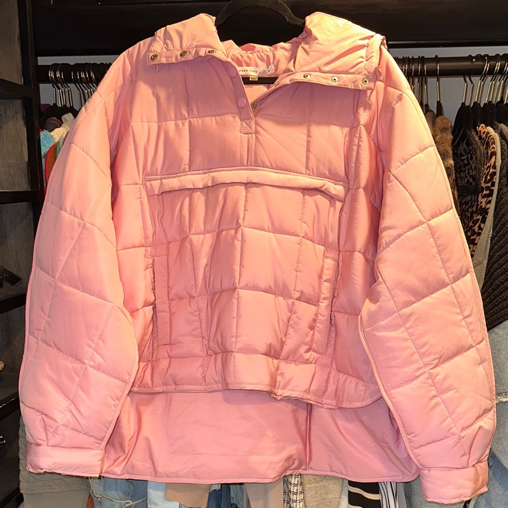 Altar'd State Pink Puffer Jacket